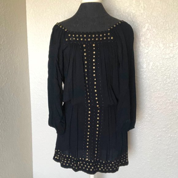 Angie Black, Gold Studded Mini Dress - Picture 1 of 3